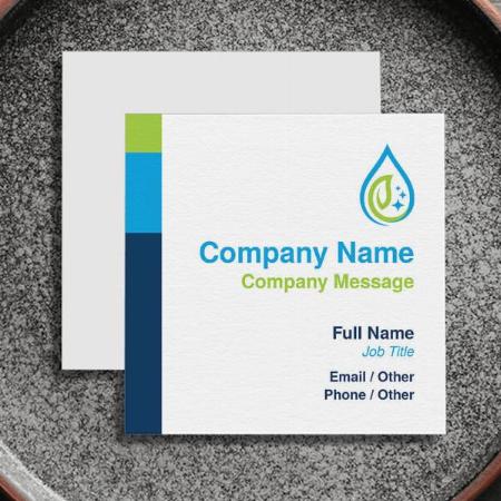Waterdrop Design Customized Square Visiting Card