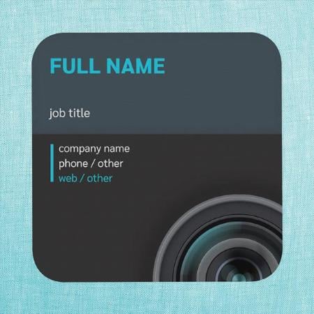 Camera & Photography Customized Square Visiting Card