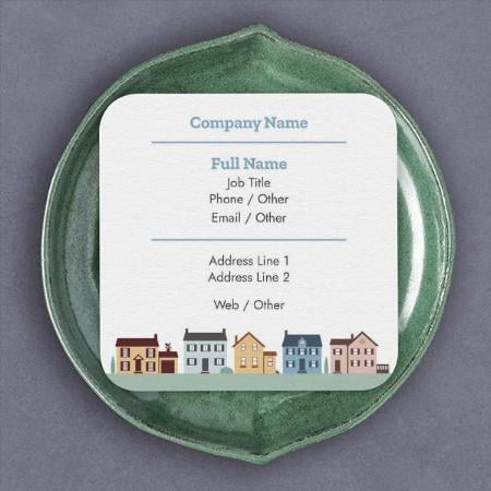 Property Management Customized Square Visiting Card