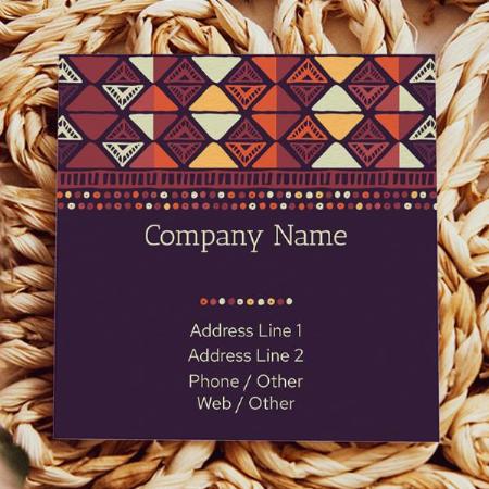 Vector Creative Pattern Design Customized Square Visiting Card