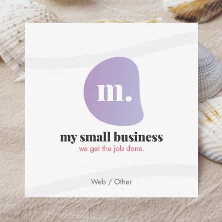 Modern Letter Design Customized Square Visiting Card