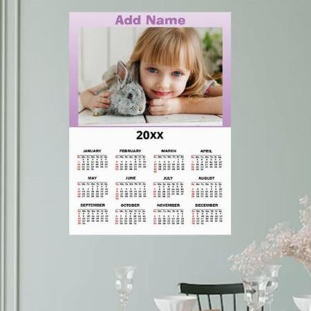 Pink Photo Collage Customized Photo Printed Poster Calendar