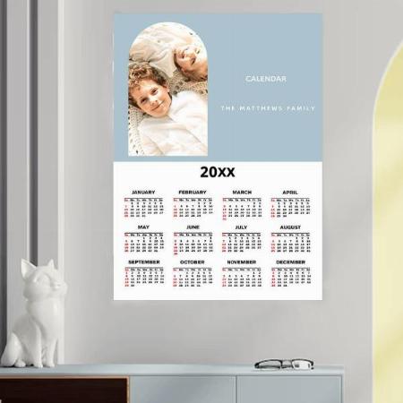 Modern Simple Family Photo Customized Photo Printed Poster Calendar