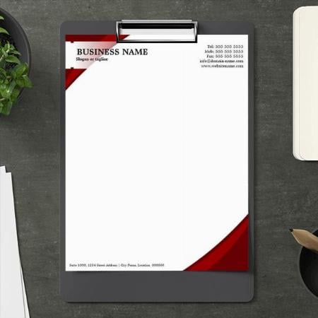 Professional Business Red Design Customized Printed Letterheads