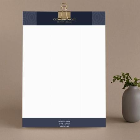 Law & Legal Blue Gold Customized Printed Letterheads