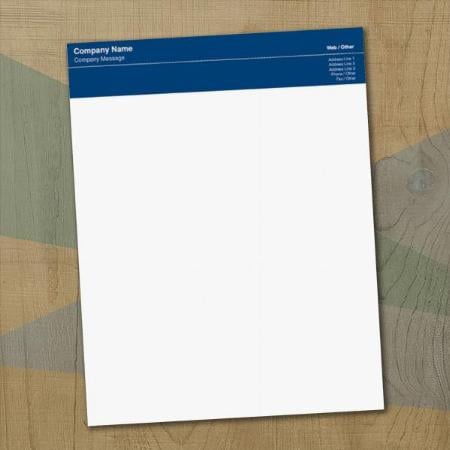 Blue And White Customized Printed Letterheads