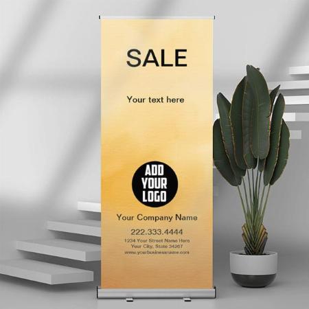 Modern Trade Show Business Logo Customized Photo Printed Roll Up Standee Banner