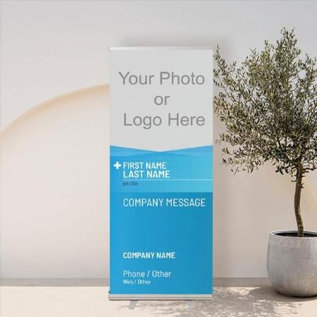 Modern & Simple Doctor & Health Customized Photo Printed Roll Up Standee Banner