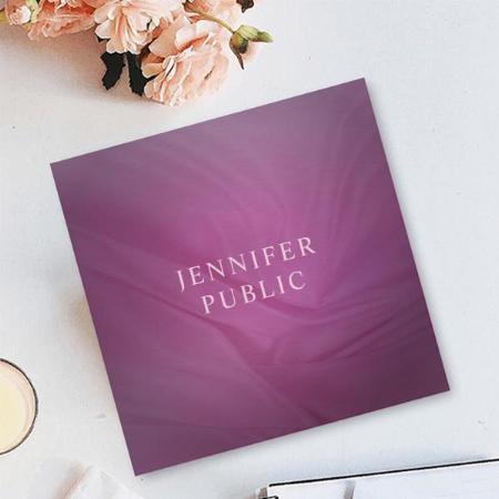 Modern Elegant Purple Customized Square Visiting Card