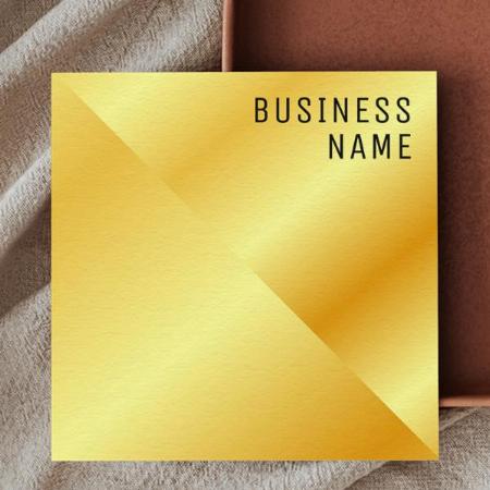 Elegant Faux Gold Monogram Design Customized Square Visiting Card