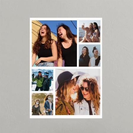 6 Photo Collage Design Customized Photo Printed Vertical Portrait Poster