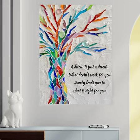 Modern Motivational Quote And Tree Design Customized Photo Printed Vertical Portrait Poster