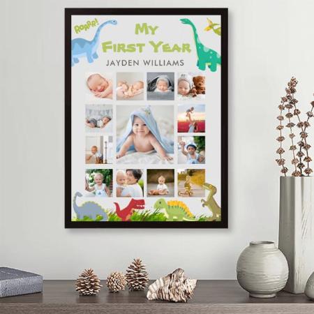Baby Photo Collage Customized Photo Printed Vertical Portrait Poster