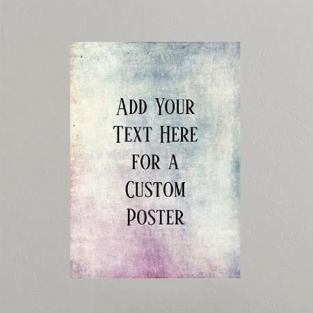 Colorful Purple Customized Photo Printed Vertical Portrait Poster