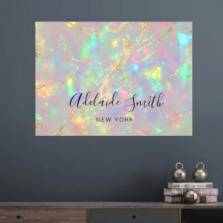 Crystal Gradient Colorful Design Customized Photo Printed Horizontal Landscape Poster