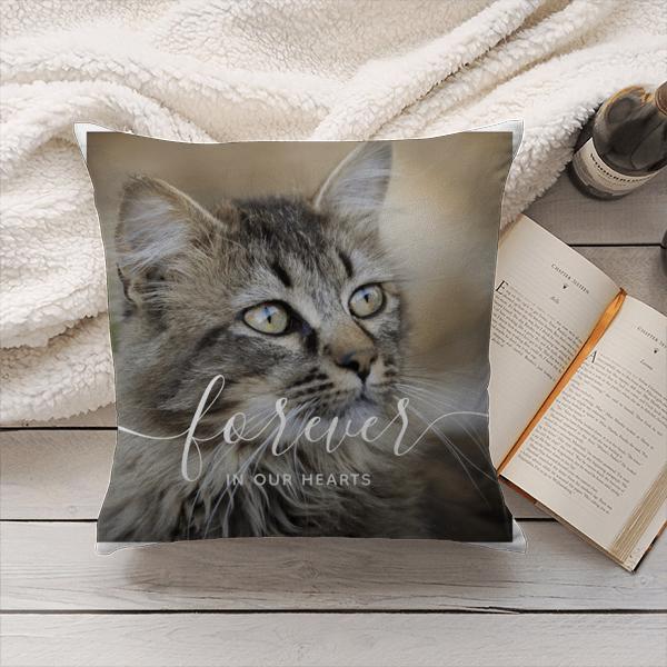 Forever in our Hearts Customized Photo Printed Cushion