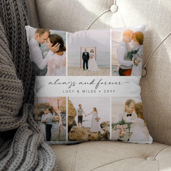 Elegant Photo Collage Customized Photo Printed Cushion