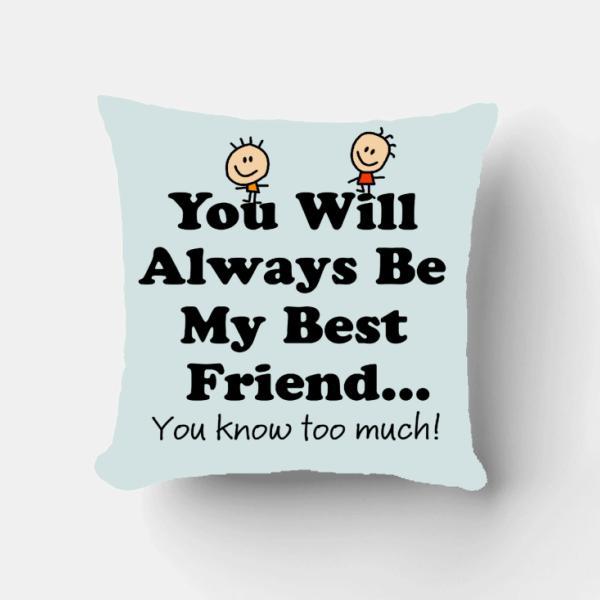 Best Friend Design Customized Photo Printed Cushion