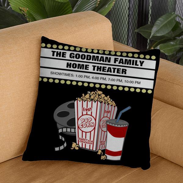 Family Home Movie Theater Design Customized Photo Printed Cushion