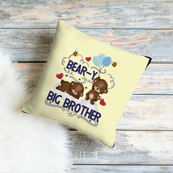 Bear Big Brother Customized Photo Printed Cushion