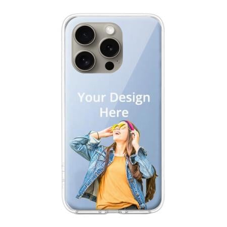 Transparent Customized Soft Back Cover for Apple iPhone 15 Pro