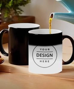 Black Customized Photo Printed Magic Mug Cup
