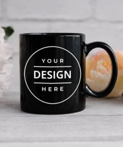 Black Full Color Customized Photo Printed Coffee Mug