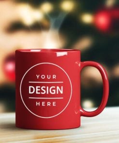 Red Full Color Customized Photo Printed Coffee Mug