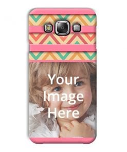 Zig Zag Pattern Design Custom Back Case for Samsung Galaxy E7
