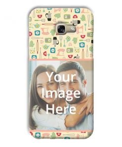 Random Objects Design Custom Back Case for Samsung Galaxy A7 2017