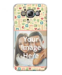 Random Objects Design Custom Back Case for Samsung Galaxy E7