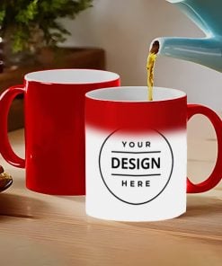Red Customized Photo Printed Magic Mug Cup