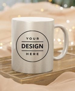 Silver Full Color Customized Photo Printed Coffee Mug