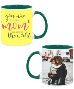 Custom Dual Tone Green Mug - You are the Best Mom Design