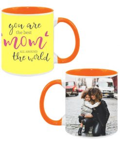 Custom Dual Tone Orange Mug - You are the Best Mom Design
