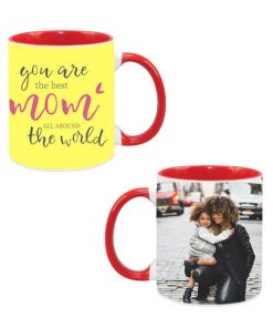 Custom Dual Tone Red Mug - You are the Best Mom Design