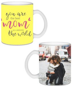 Custom Transparent Frosted Mug - You are the Best Mom Design