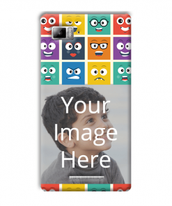 Emoji Expressions Design Custom Back Case for Lenovo Vibe Z