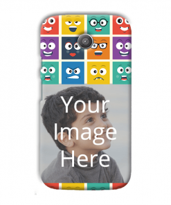 Emoji Expressions Design Custom Back Case for Motorola Moto E1 1st Gen