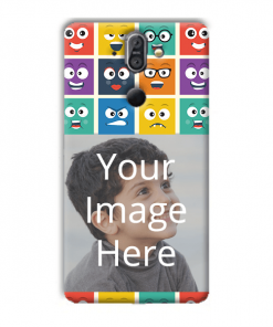Emoji Expressions Design Custom Back Case for Nokia 8 Sirocco