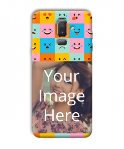 Flat Emoji Design Custom Back Case for Samsung Galaxy J8 (2018, Infinity Display)