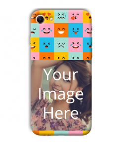 Flat Emoji Design Custom Back Case for Apple iPhone 8