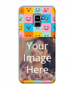Flat Emoji Design Custom Back Case for Samsung Galaxy A8 Plus