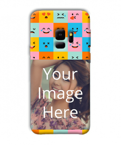Flat Emoji Design Custom Back Case for Samsung Galaxy S9