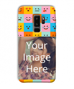 Flat Emoji Design Custom Back Case for Samsung Galaxy S9 Plus