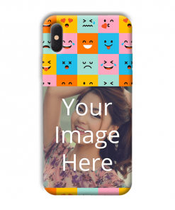 Flat Emoji Design Custom Back Case for Apple iphone X