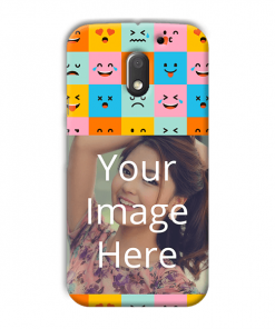 Flat Emoji Design Custom Back Case for Motorola Moto E3 3rd Gen