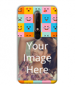 Flat Emoji Design Custom Back Case for Nokia 6 2018