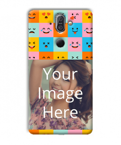 Flat Emoji Design Custom Back Case for Nokia 8 Sirocco