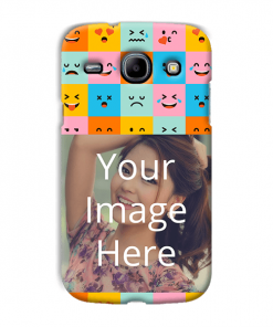 Flat Emoji Design Custom Back Case for Samsung Galaxy Core Plus